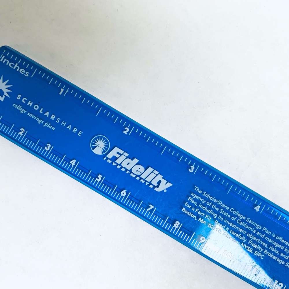 Fidelity Investments Blue Ruler 6 Inch Translucent Scholarshare